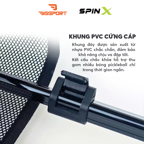 Cây Nhặt Bóng Pickleball/ Tennis Dạng Lưới SpinX Chính Hãng